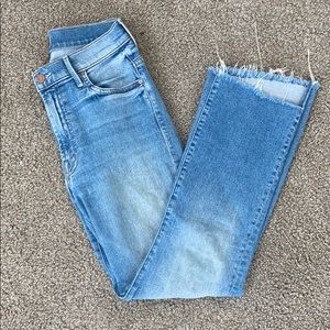 Mother Insider Crop Step Fray